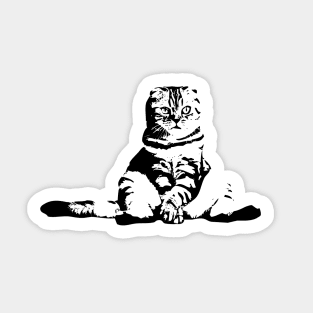Scottish Fold - The Model Cat Minimalist Sticker